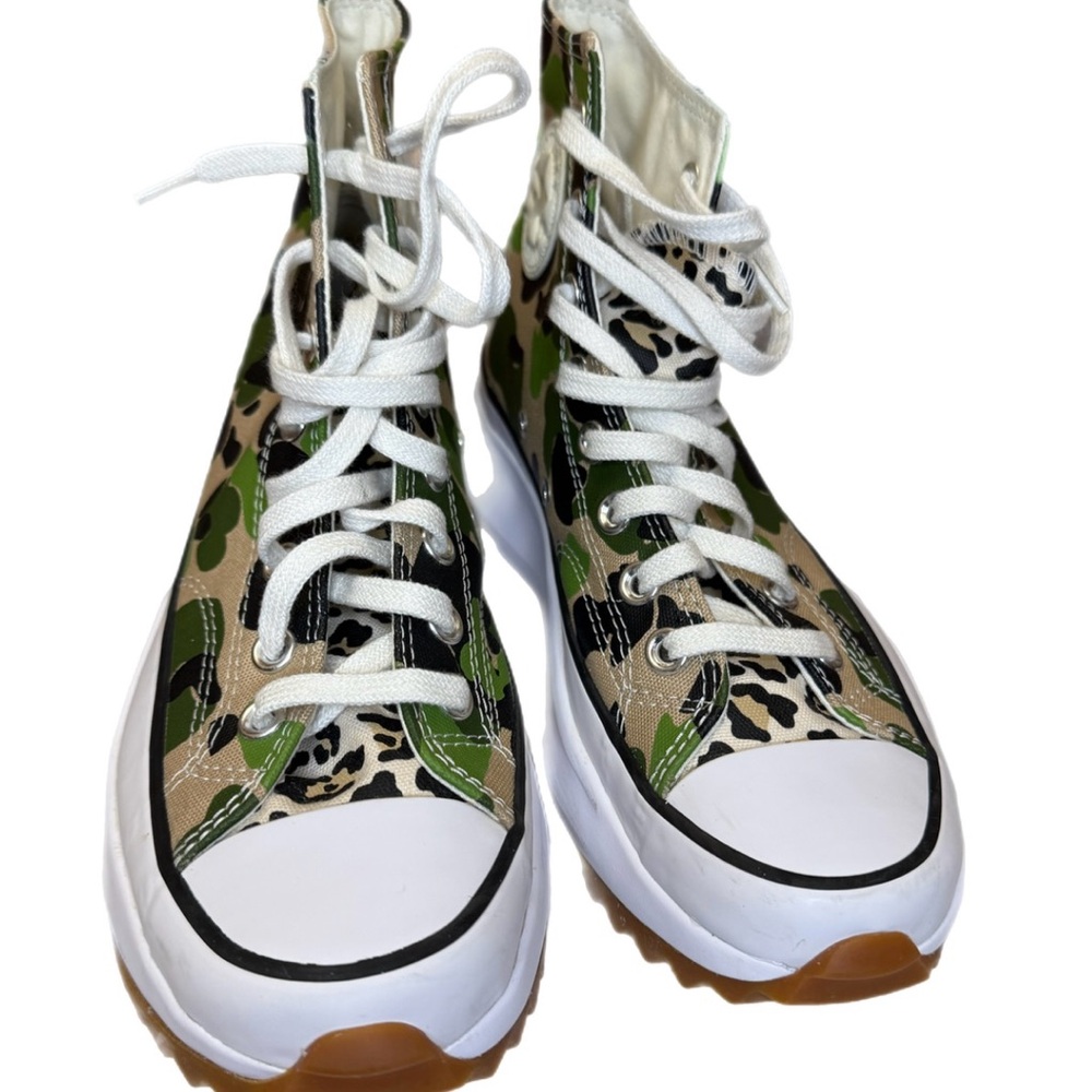 Converse Camouflage and Leopard Print High-Top Sneakers